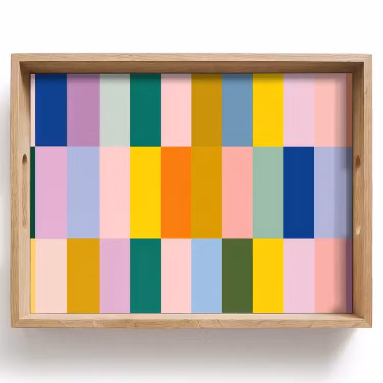 Tablett - Streifen - Blau - Muster - Abstrakt — 1