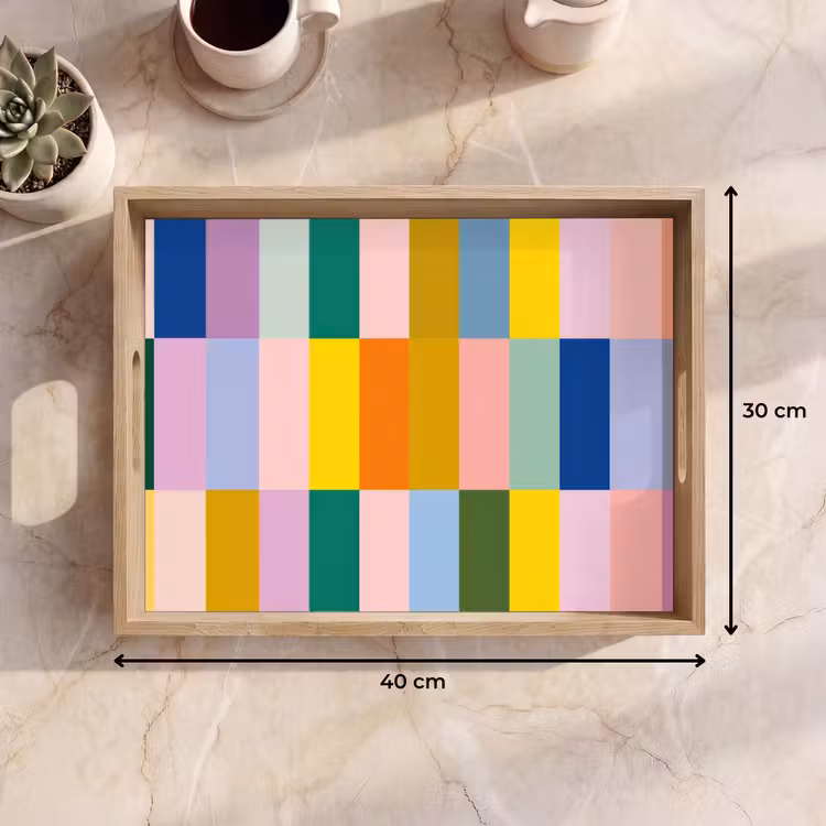 Tablett - Streifen - Blau - Muster - Abstrakt — 7