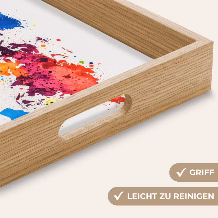 Tablett - Weltkarte - Graffiti - Farbenfroh — 8