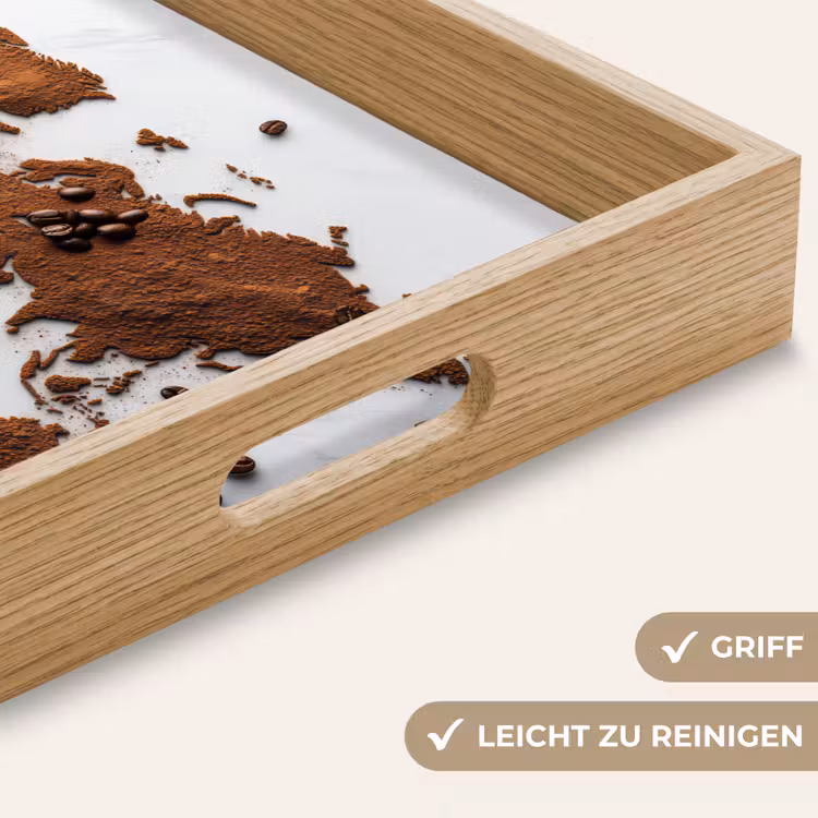 Tablett - Weltkarte - Kaffee - Marmor — 8