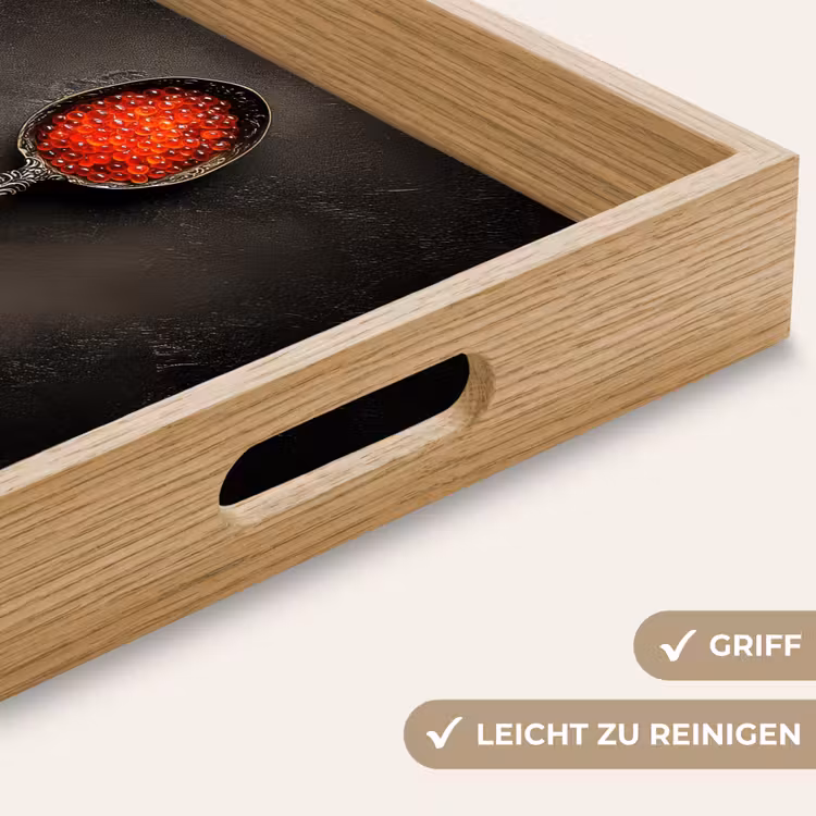 Tablett - Schwarz - Löffel - Kaviar — 8