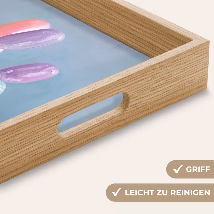 Tablett - Tier - Ballon - Pastelltöne - Glänzend — 8