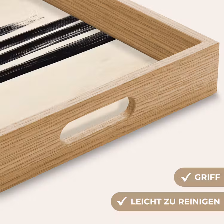 Tablett - Pinselstriche - Vertikal - Schwarz — 8