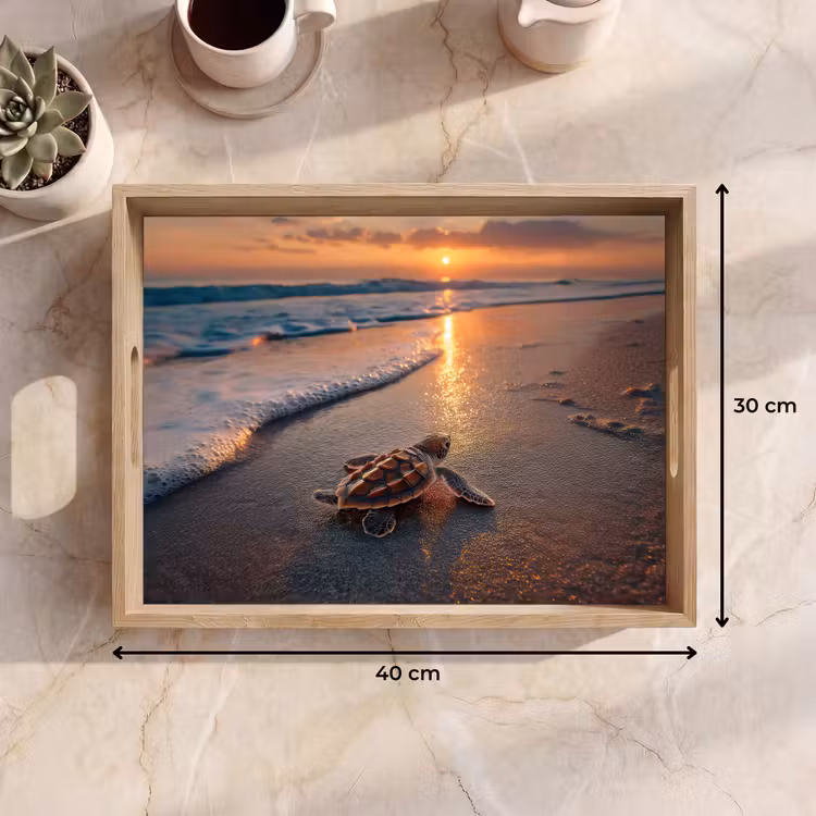 Tablett - Schildkröte - Strand - Sonnenuntergang — 7