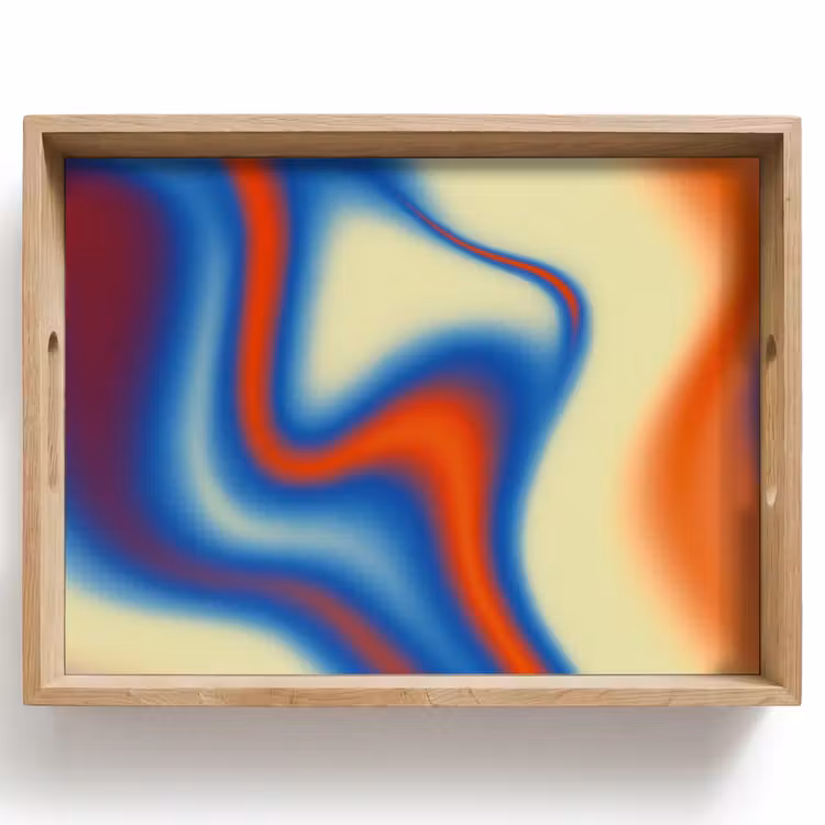 Tablett - Wellen - Bunt - Abstrakt — 1