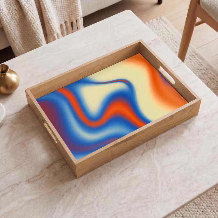 Tablett - Wellen - Bunt - Abstrakt — 2