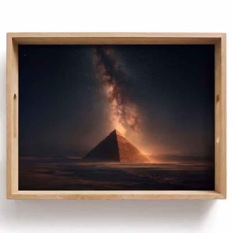 Tablett - Pyramide - Wüste - Licht — 1
