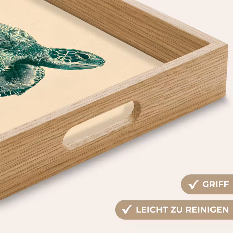 Tablett - Schildkröte - Elegant - Grün - Schild — 8