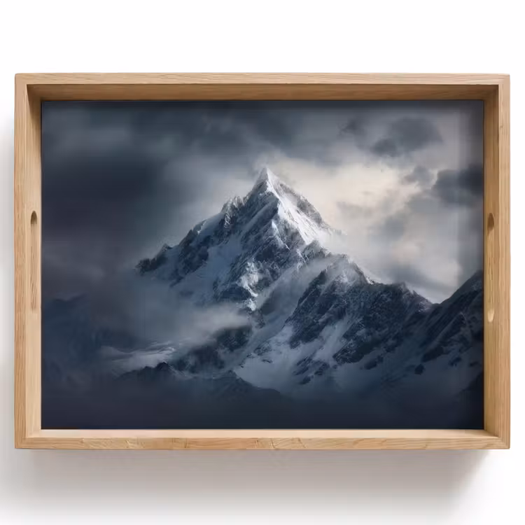 Tablett - Schnee - Berg - Wolken — 1