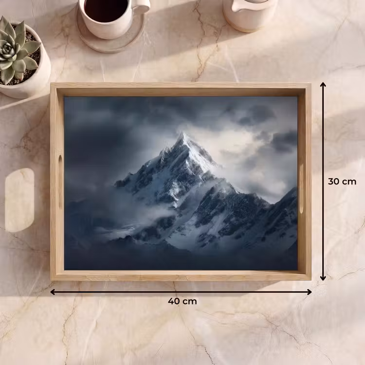 Tablett - Schnee - Berg - Wolken — 7