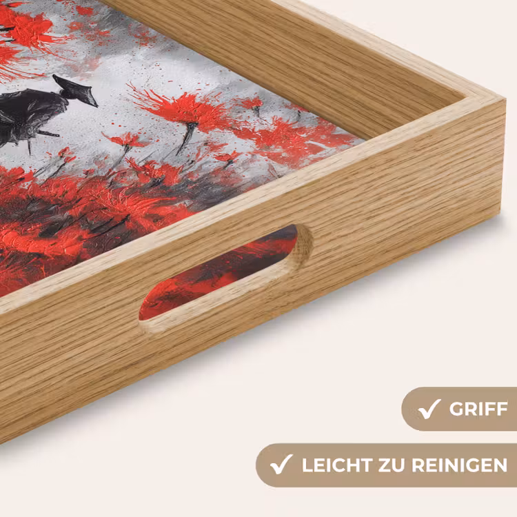 Tablett - Rote Blumen - neblig - Mann — 8