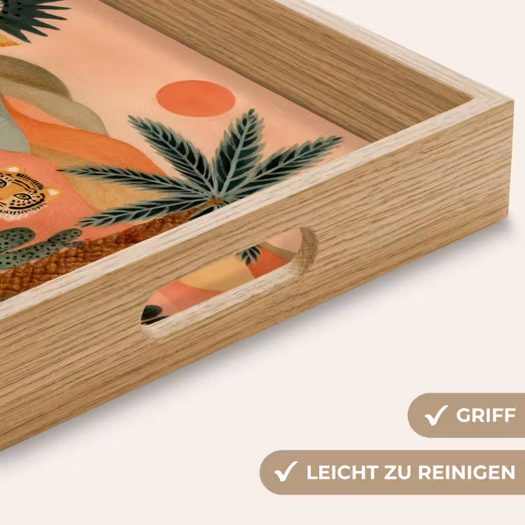 Tablett - Tiger - Bunt - Palmen - Kaktus — 8