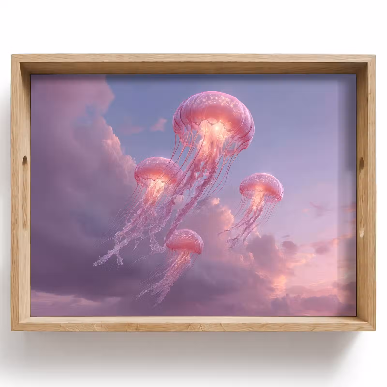 Tablett - Qualle - Rosa - Wolken — 1