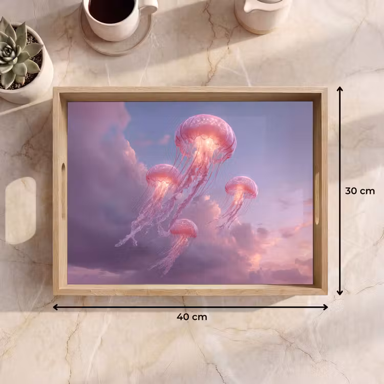 Tablett - Qualle - Rosa - Wolken — 7