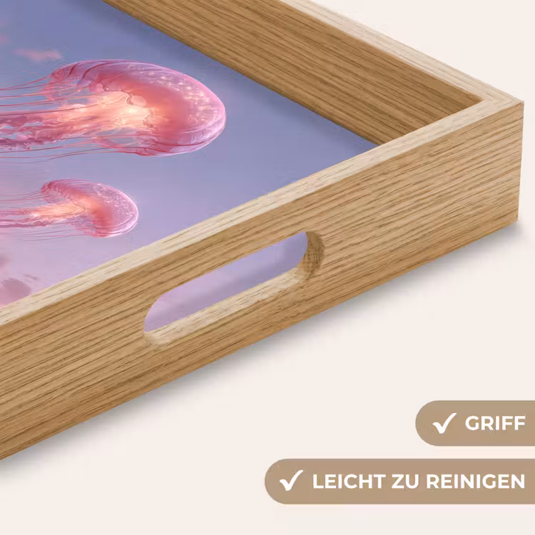 Tablett - Qualle - Rosa - Wolken — 8