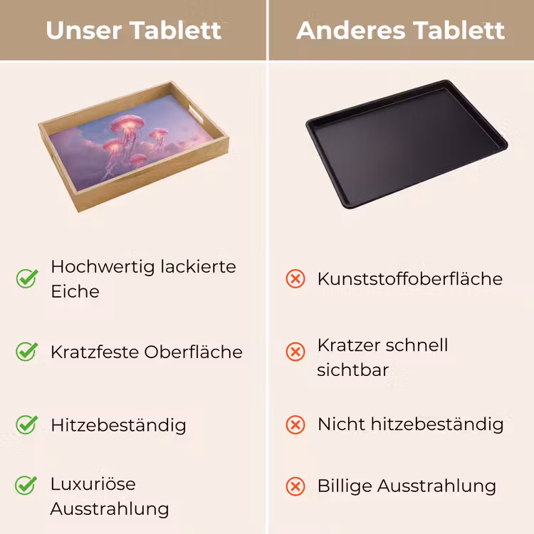 Tablett - Qualle - Rosa - Wolken — 9