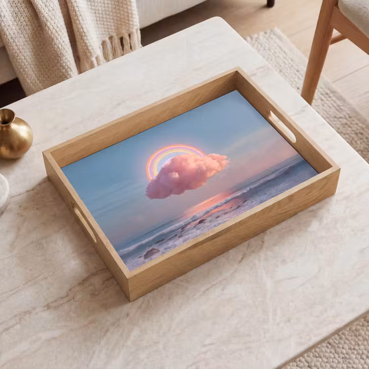 Tablett - Wolke - Regenbogen - Meer — 2