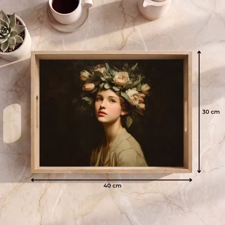 Tablett - Stille Blumen - Frau - Porträt — 7