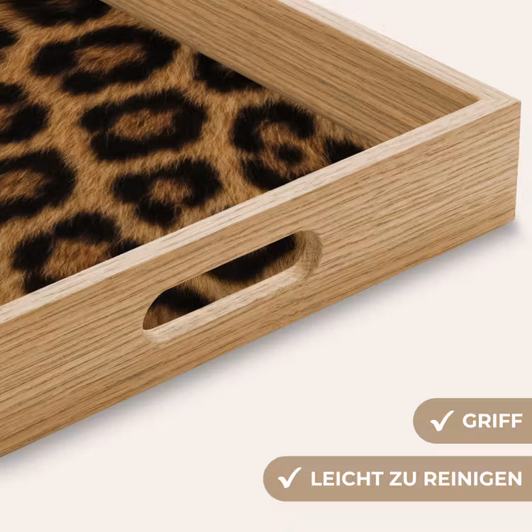 Tablett - Pantherfell - Realistisch - Braun — 8