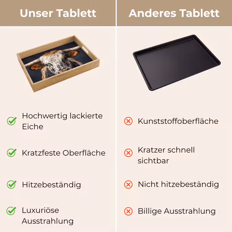 Tablett - Taurus - Farbenfroh - Hörner — 9