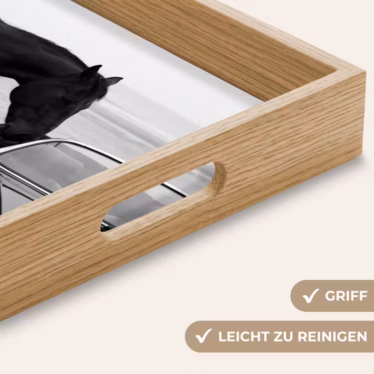 Tablett - Pferd - Auto - Schwarz - Weiß — 8