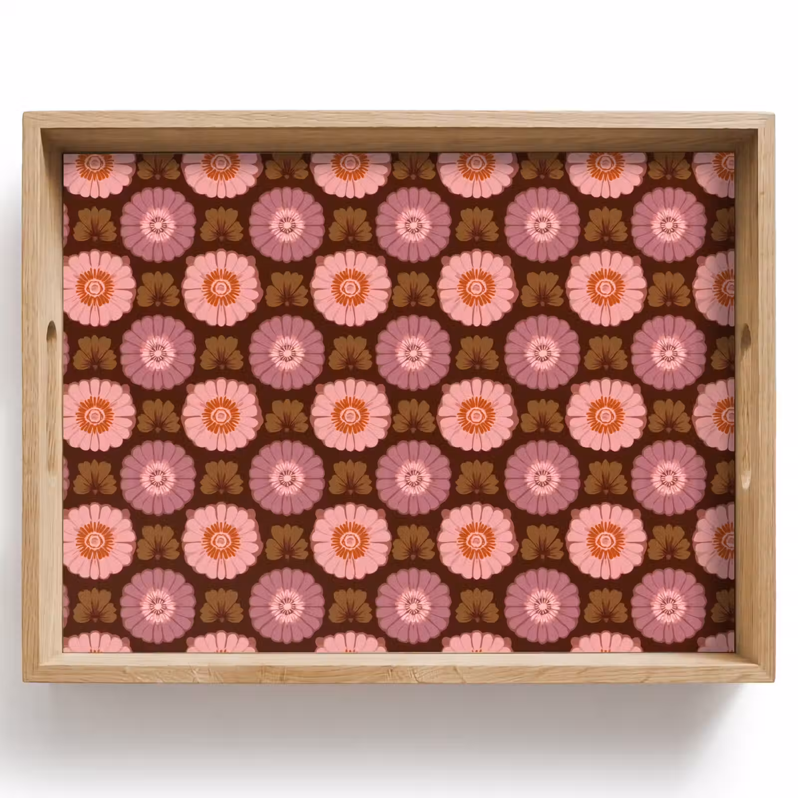 Tablett - Retro - Gänseblümchen - Rosa — 1