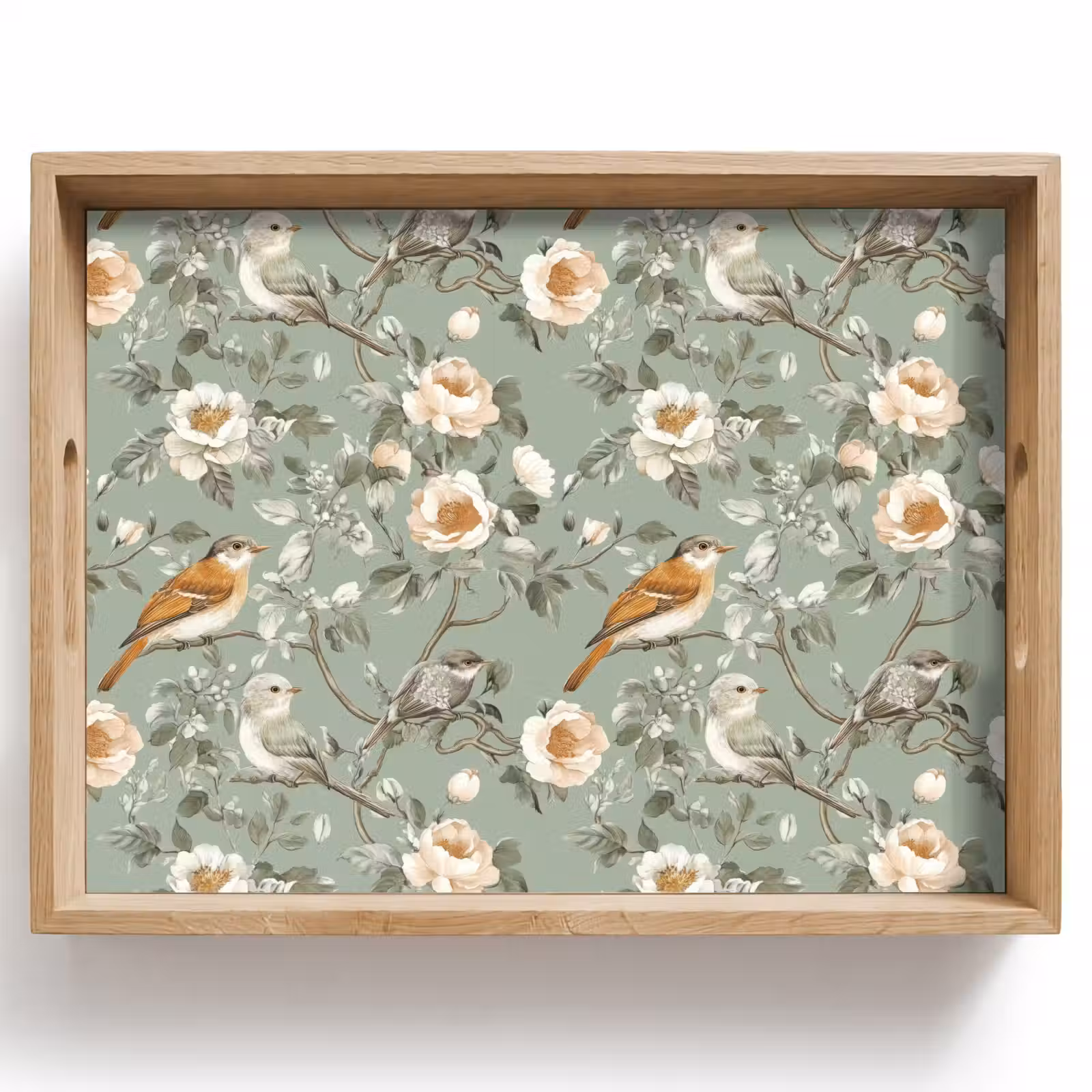 Tablett - Rosa - Vögel - Farbenfroh — 1