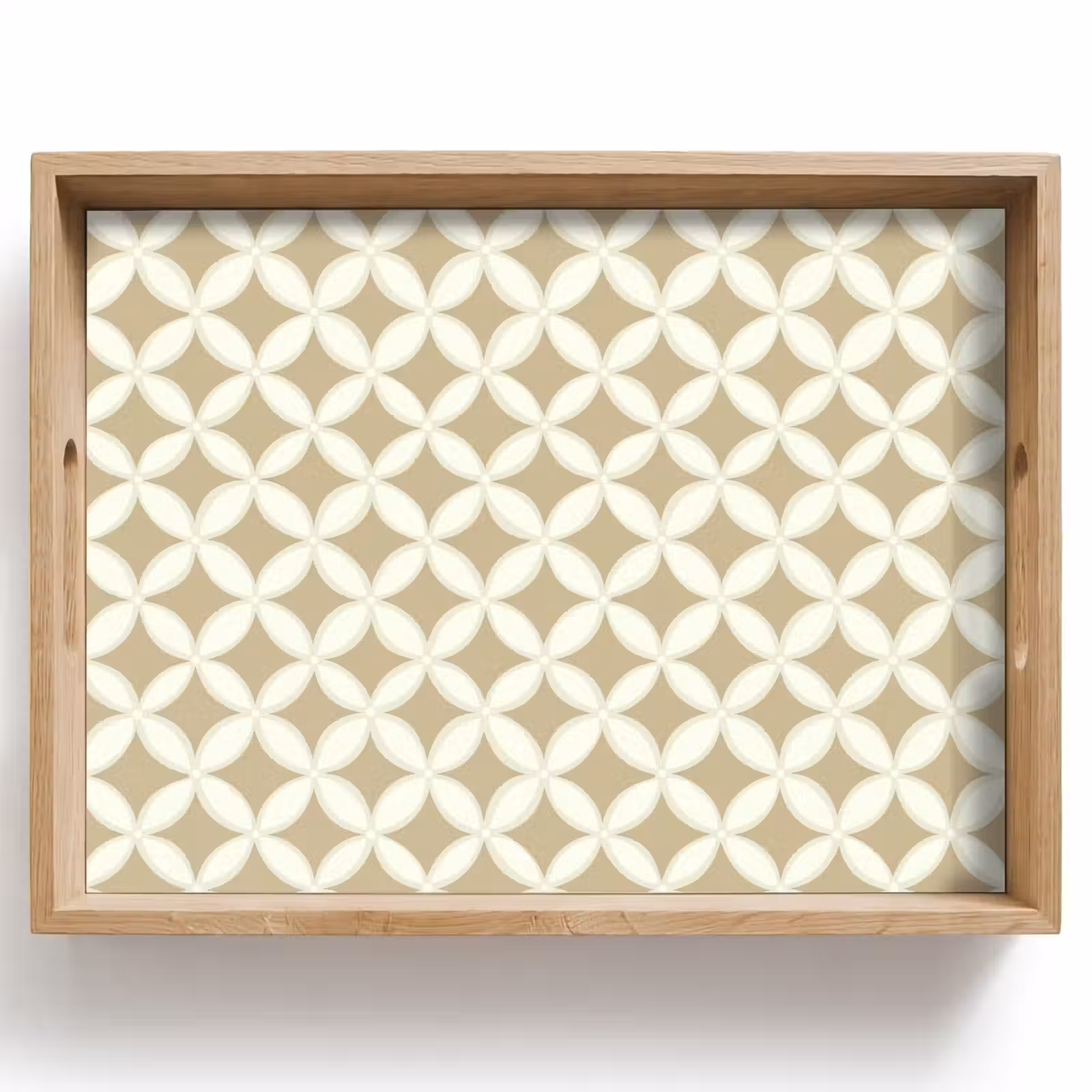 Tablett - Symmetrisch - Motiv - Beige — 1