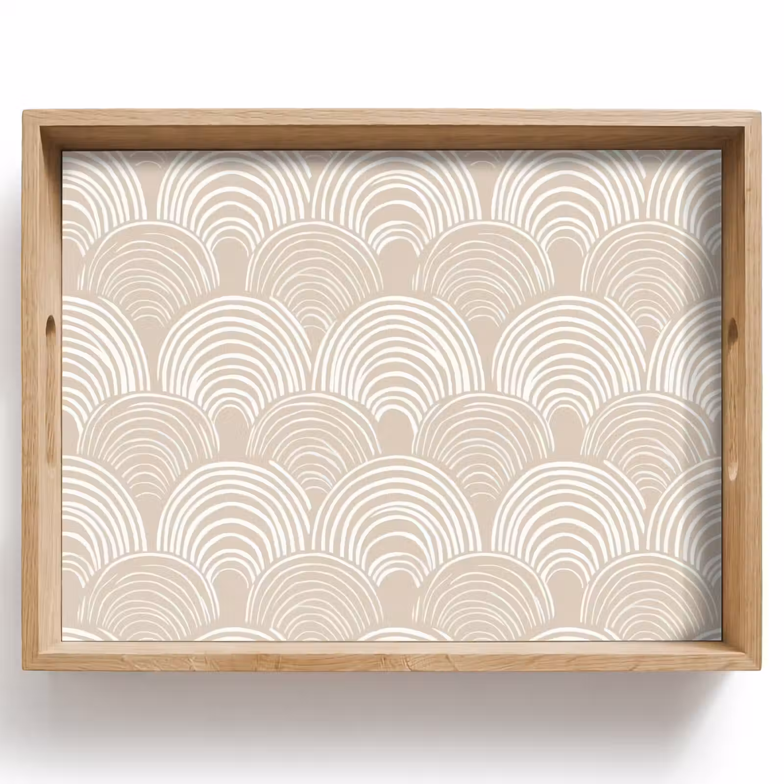 Tablett - Wellen - Textur - Beige — 1
