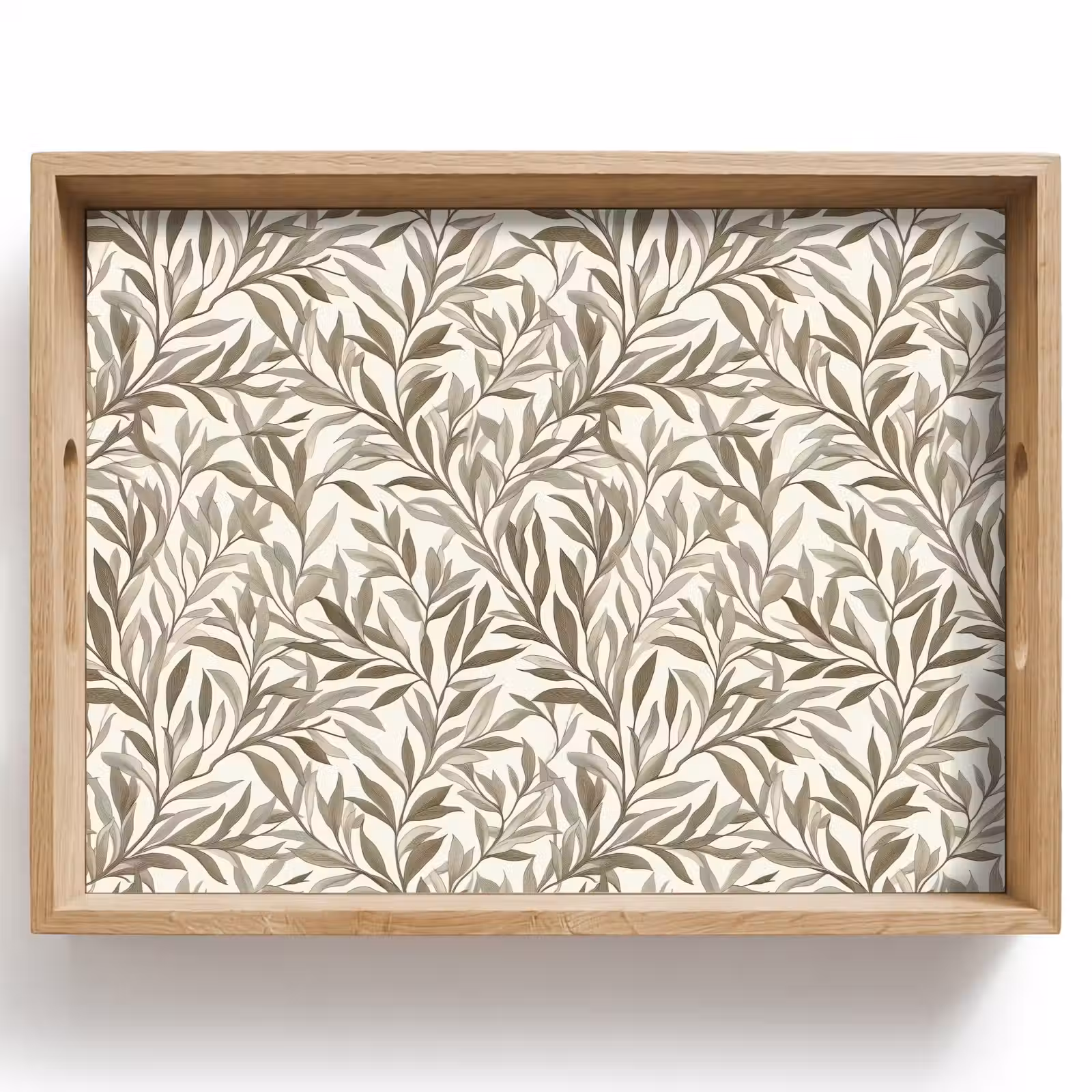 Tablett - Zweige - Botanisch - Taupe — 1