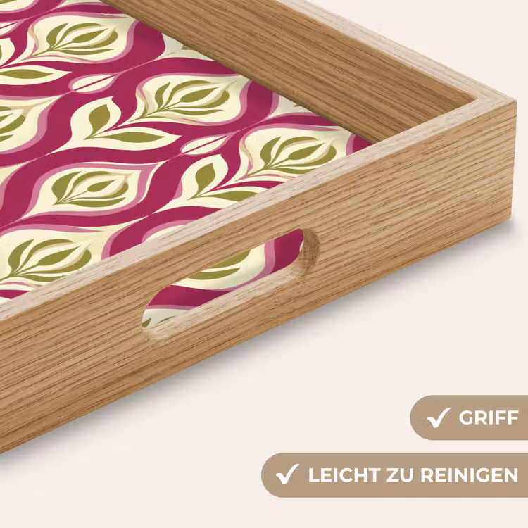 Tablett - Retro - Floral - Lila — 8