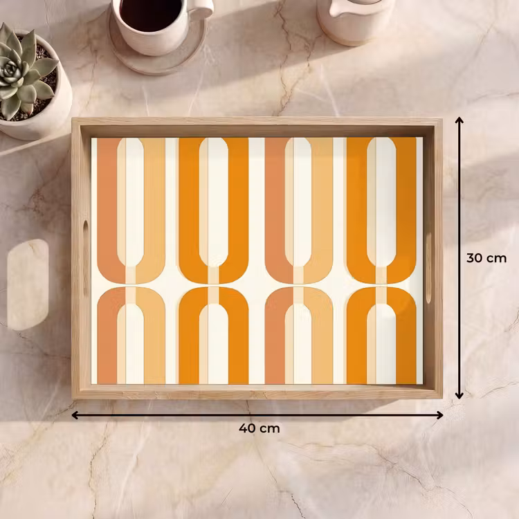 Tablett - U-förmig - Retro - Orange — 7