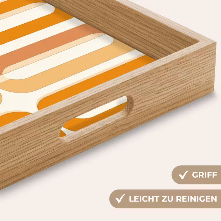 Tablett - U-förmig - Retro - Orange — 8