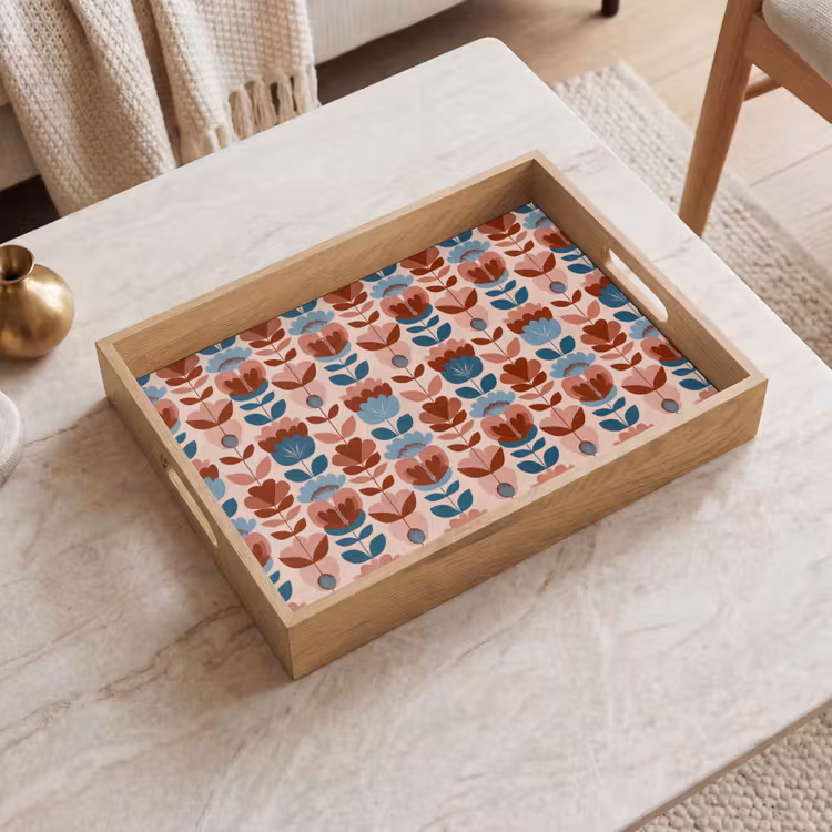 Tablett - Vintage - Motiv - Farbenfroh — 2