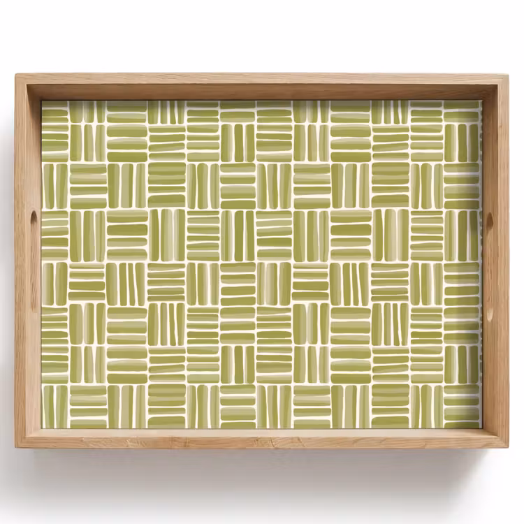 Tablett - Zopf - Muster - Grün — 1