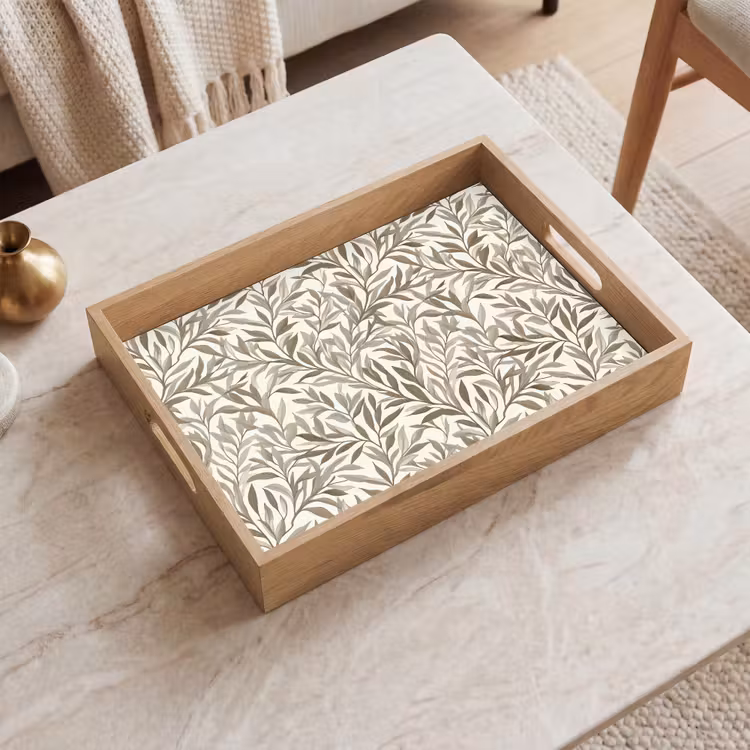 Tablett - Zweige - Botanisch - Taupe — 2