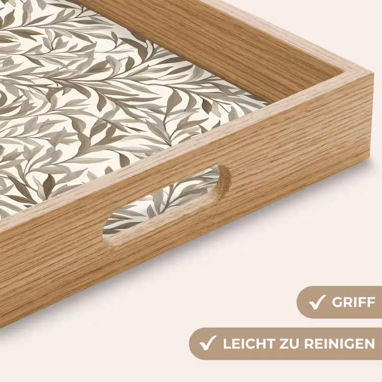 Tablett - Zweige - Botanisch - Taupe — 8