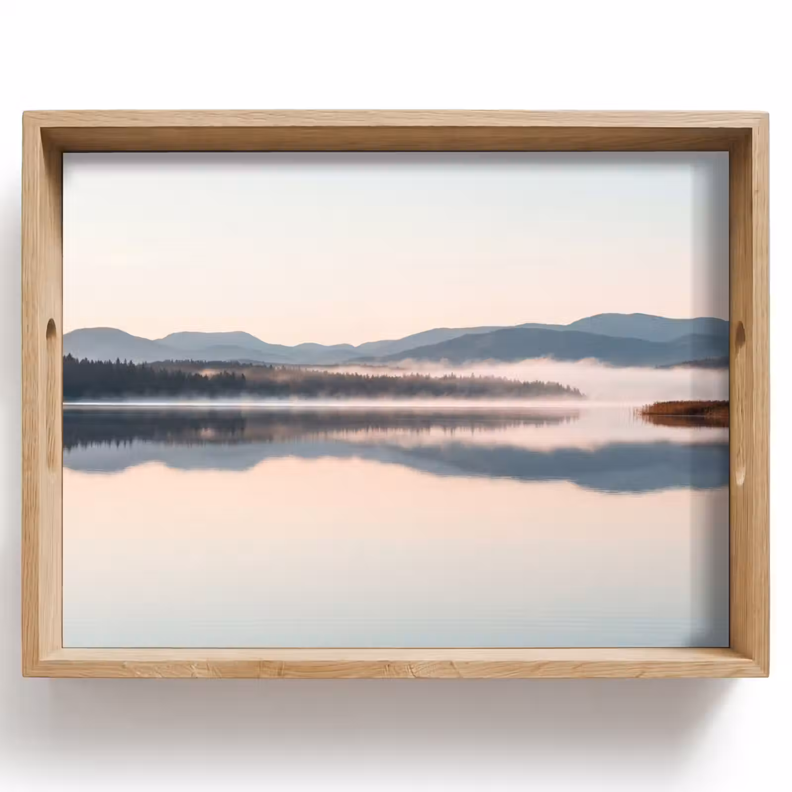 Tablett - Wasser - Bäume - Nebelschicht — 1