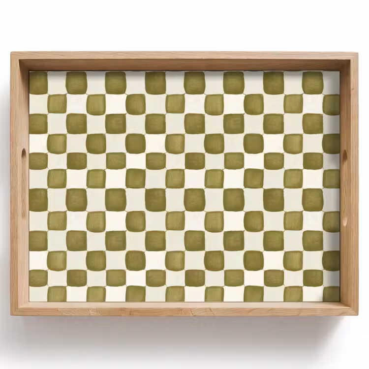 Tablett - Schach - Muster - Grün — 1