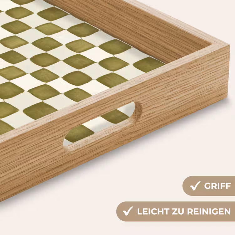 Tablett - Schach - Muster - Grün — 8