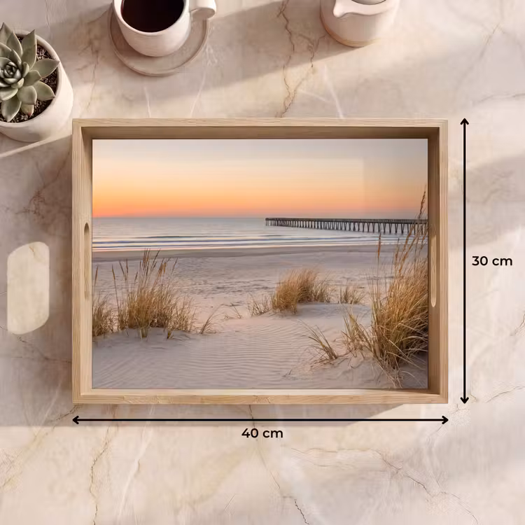 Tablett - Pier - Sonnenuntergang - Strand — 7