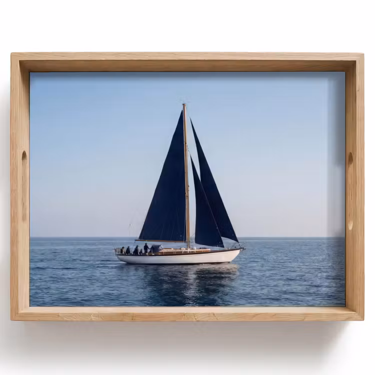 Tablett - Segelboot - Meer - Blau — 1