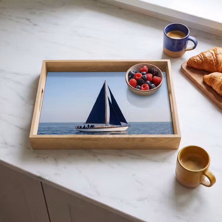Tablett - Segelboot - Meer - Blau — 3