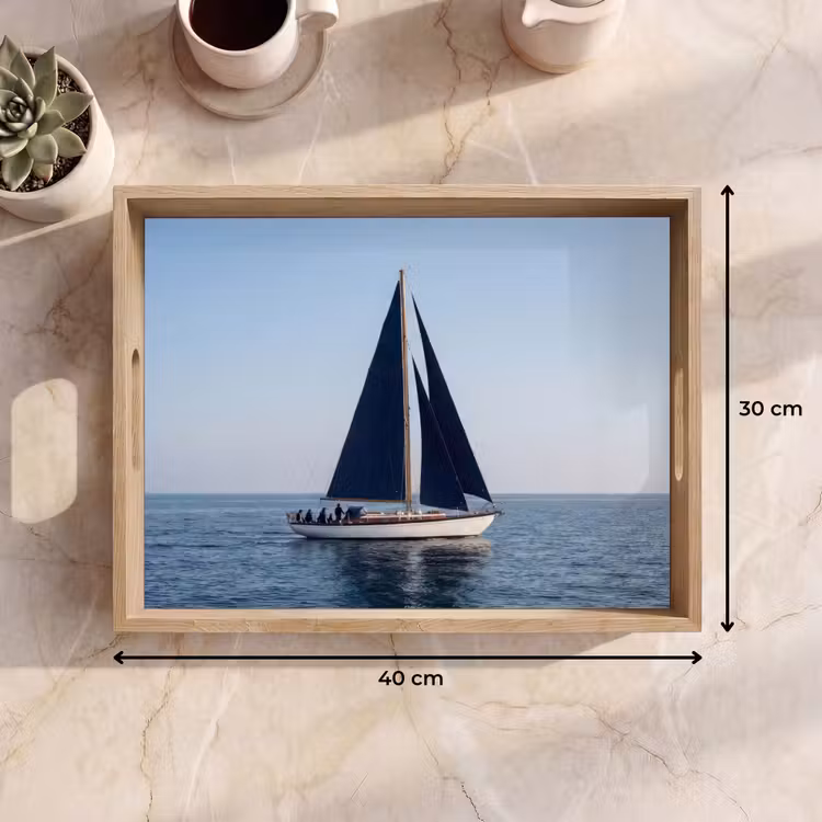 Tablett - Segelboot - Meer - Blau — 7