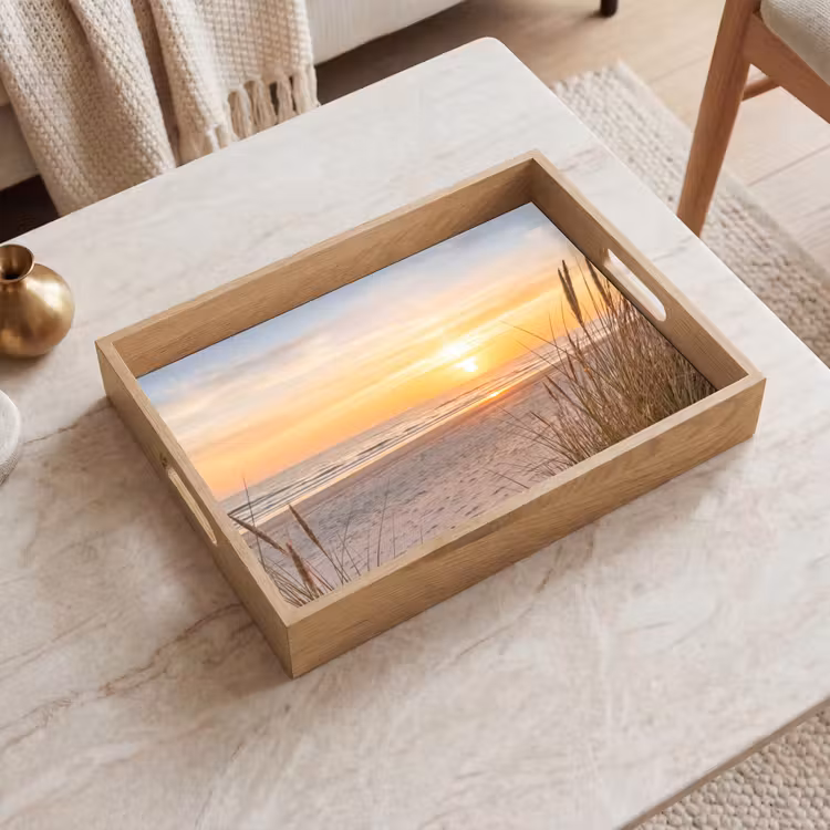Tablett - Sonnenuntergang - Dünen - Meer — 2
