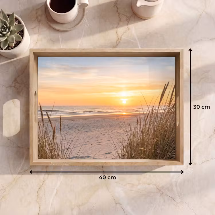 Tablett - Sonnenuntergang - Dünen - Meer — 7