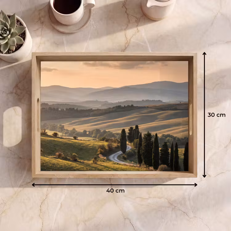 Tablett - Toskana - Landschaft - Hügel — 7