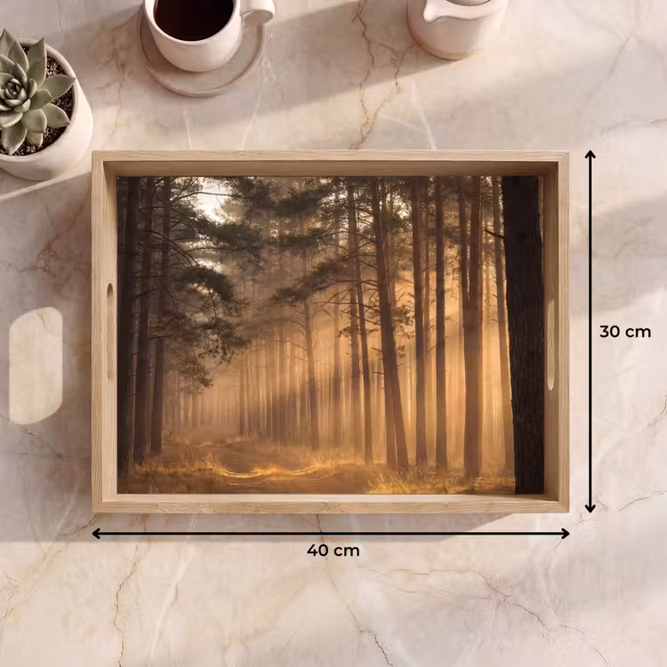 Tablett - Wald - Nebel - Sonnenlicht — 7