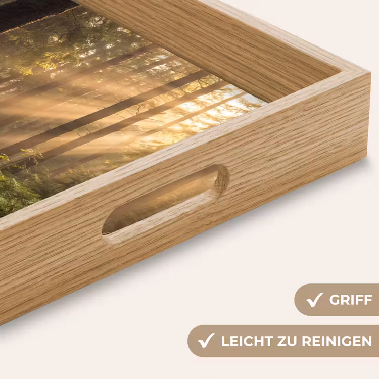 Tablett - Wald - Sonnenlicht - Gras — 8