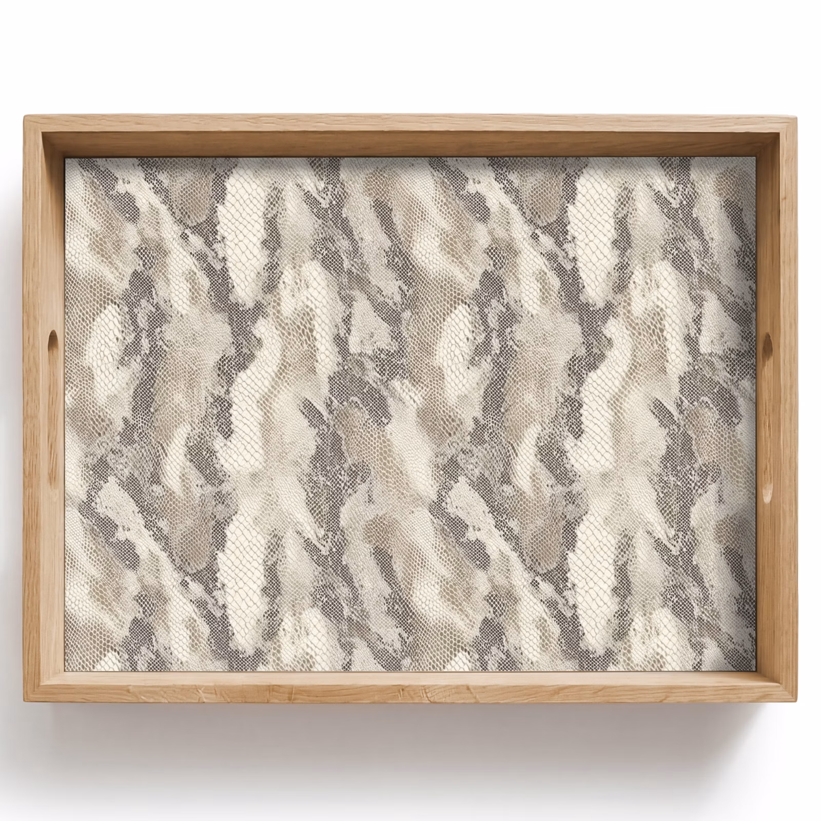 Tablett - Schlange - Muster - Taupe — 1